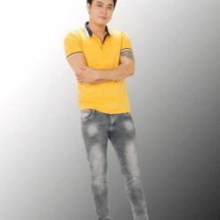 áo thun boloset-nam-màu vàng nghệ