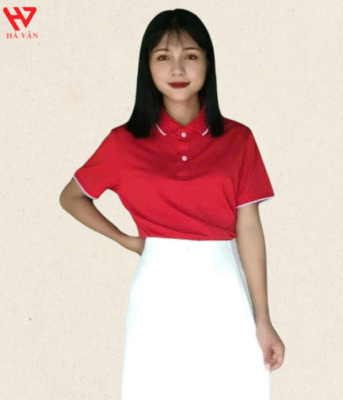 áo đồng phục công ty màu đỏ tươi