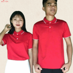 Alternative view of Aó Đồng Phục Công Ty Màu Đỏ tươi