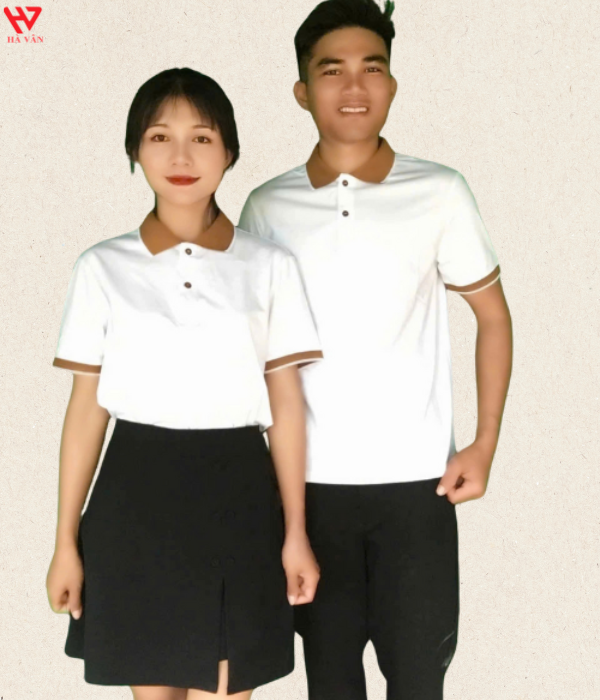 đồng phục công ty màu trắng gạo đồng phục công ty màu trắng gạo