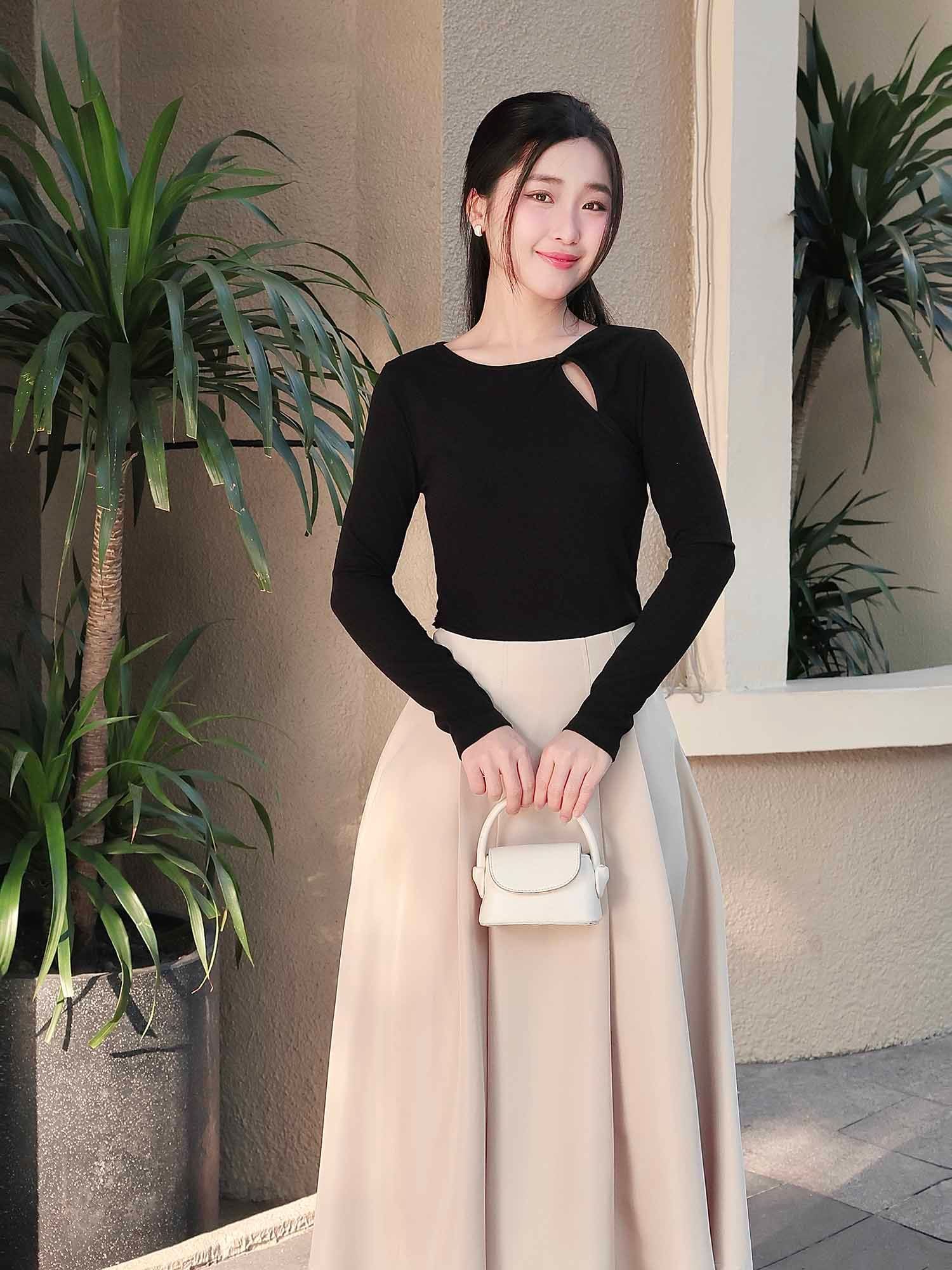 Bí quyết chọn áo thun body tay dài nữ phù hợp từng dáng